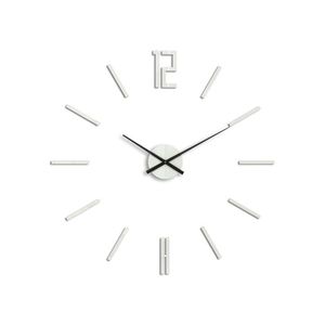Moderní nástěnné hodiny CARLO WHITE (nalepovací hodiny na stěnu) obraz