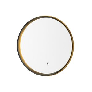 Moderní koupelnové zrcadlo černé včetně LED a dotykového stmívače - Pim obraz