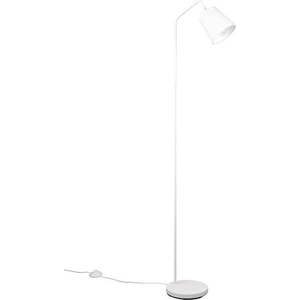 Bílá stojací lampa s textilním stínidlem (výška 148 cm) Buddy – Trio obraz