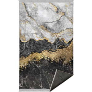 Černo-bílý pratelný koberec běhoun 80x200 cm – Mila Home obraz