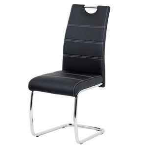 Jídelní židle GROTO černá/stříbrná obraz