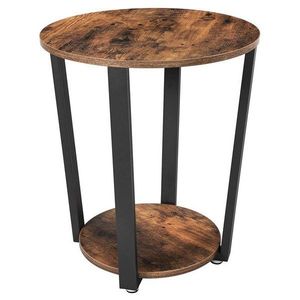 Přístavný stolek SALO černá/hnědá obraz