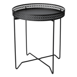 Odkládací stolek LACY 2 černá, ⌀ 40 cm obraz
