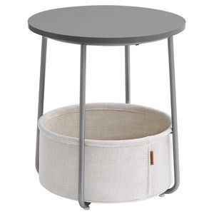 Přístavný stolek CHIP šedá/bílá obraz