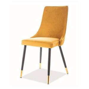 Jídelní židle PAONU 2 žlutá/černá/zlatá obraz