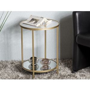 Kulatý odkládací stolek Porto 39 cm, zlatý obraz