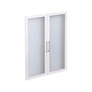 Sada skleněných dveří (2 ks) Calvia, bílá obraz