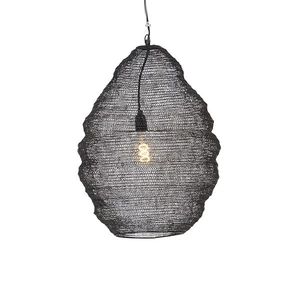 Orientální závěsná lampa černá 45 cm - Nidum obraz