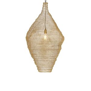 Orientální závěsná lampa zlatá 60 cm - Nidum L. obraz