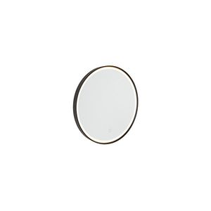 Koupelnové zrcadlo černé 50 cm vč. LED s dotykovým stmívačem - Miral obraz