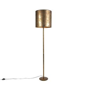 Vintage stojací lampa zlatá s odstínem starého bronzu 40 cm - Simplo obraz