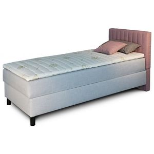 New Design Čalouněná postel NOVO s krátkým čelem | pravá s topperem Extra Rozměr: 80 x 200 cm obraz