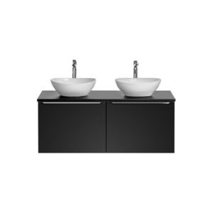 ArtCom Koupelnová skříňka s umyvadlem a deskou SANTA FE Black DU120/2 | 120 cm obraz