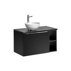 ArtCom Koupelnová skříňka s umyvadlem a deskou SANTA FE Black DU80/2 | 80 cm obraz