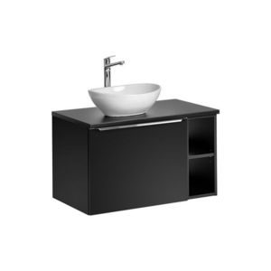 ArtCom Koupelnová skříňka s umyvadlem a deskou SANTA FE Black DU80/3 | 80 cm obraz