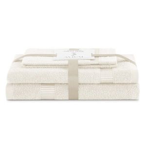 AmeliaHome Sada 3 ks ručníků AVIUM klasický styl krémová, velikost 50x90+70x130 obraz