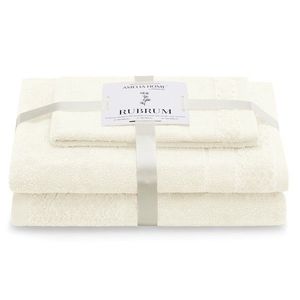 AmeliaHome Sada 3 ks ručníků RUBRUM klasický styl krémová, velikost 50x90+70x130 obraz