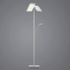 HELL LED stojací lampa Wim 2-světelná čtecí lampa nikl/chrom obraz