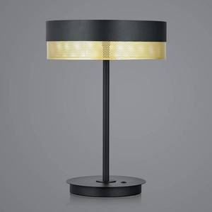 HELL Stolní lampa LED Mesh, dotykový stmívač, černá/zlatá obraz