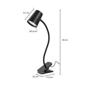 Lindby Stolní lampa LED Lindby Ailina, objímková základna, černá obraz