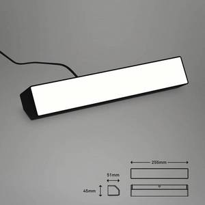 Briloner LED nástěnná stěrka Muro S, CCT, RGB, stmívatelná, černá obraz