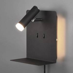 Trio Lighting LED nástěnné svítidlo Element s policí černá matná obraz