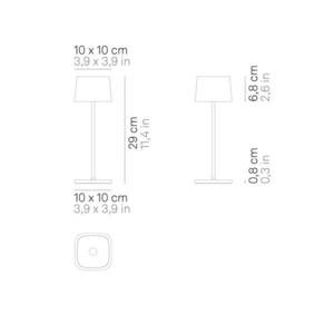 Zafferano Zafferano Ofelia 3K dobíjecí stolní lampa IP65 bílá obraz