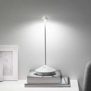 Zafferano Zafferano Pina 3K dobíjecí stolní lampa IP54 bílá obraz