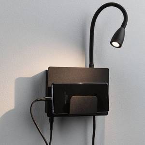 Paulmann Paulmann Halina USB LED nástěnné, rameno černá obraz