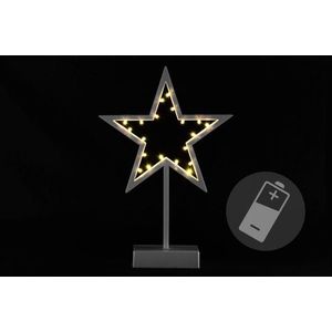 Nexos 28280 Vánoční dekorace - svítící hvězda na stojánku - 38 cm, 20 LED diod obraz