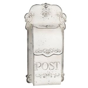 Bílá retro poštovní schránka Post - 24*8*46 cm 6Y3917 obraz
