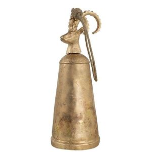 Zlatý kovový zvonek Kozoroh 35cm - 13, 5*13, 5*35cm CIBGS35 obraz