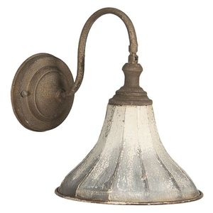 Krémová vintage nástěnná lampa s patinou Molly - 31*23*27 cm 6LMP679 obraz