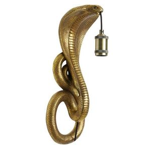Bronzová antik nástěnná lampa Cobra Snake bronze - 18*18*52 cm / E27 3123818 obraz