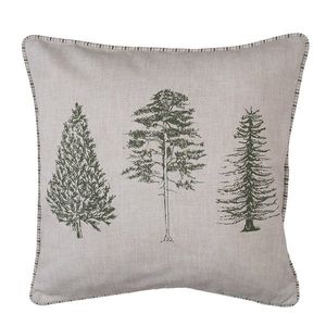 Béžový bavlněný povlak na polštář se stromky Natural Pine Trees - 40*40 cm NPT21 obraz