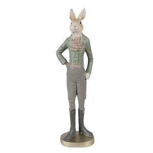 Dekorace králík elegán v zeleném fraku - 5*4*20 cm 6PR4009 obraz