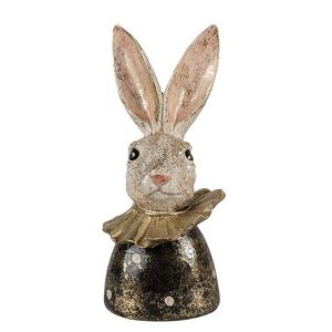 Dekorace busta králík se zlatou patinou - 11*11*23 cm 6PR4086 obraz