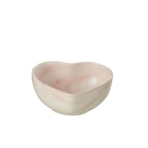 Krémovo-růžová porcelánová miska ve tvaru srdce Heart - 9*8*4 cm 40104 obraz