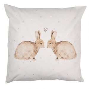 Povlak na polštář s motivem králíčků a srdíček Bunnies in Love - 45*45 cm BSLC22 obraz