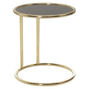 Odkládací stolek Černý/zlatý obraz