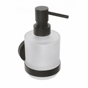 SAPHO XB101 X-Round black dávkovač mýdla, mléčné sklo/černá, 200 ml obraz