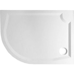 GELCO RIVA sprchová vanička z litého mramoru, čtvrtkruh 100x80cm, pravá GR10080R obraz
