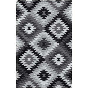 Černo-šedý pratelný běhoun 55x140 cm Avana Nero – Floorita obraz