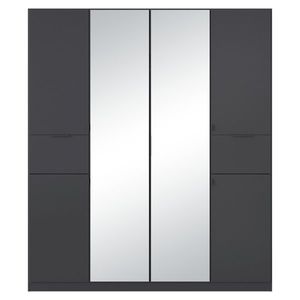 Šatní skříň TICAO metalická šedá, šířka 181 cm obraz