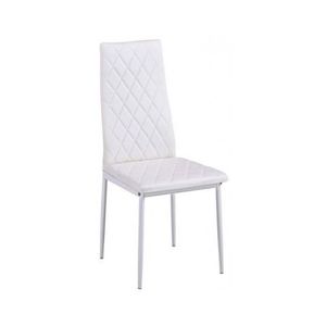 Jídelní židle Rimini, bílá ekokůže obraz