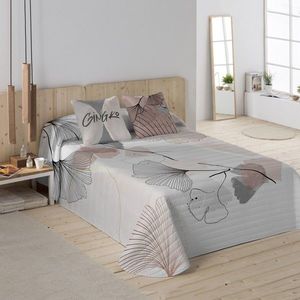 Prošívaný přehoz na postel Ginkgo s potiskem obraz