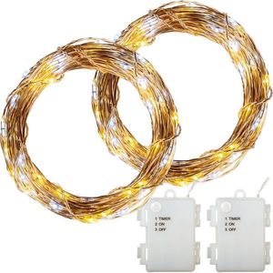 VOLTRONIC světelný řetěz - 50 LED, teplá/studená bílá obraz