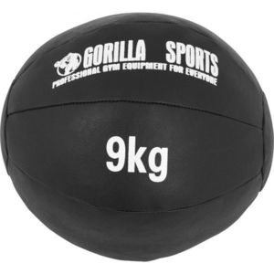 Gorilla Sports Kožený medicinbal, 9 kg, černý obraz