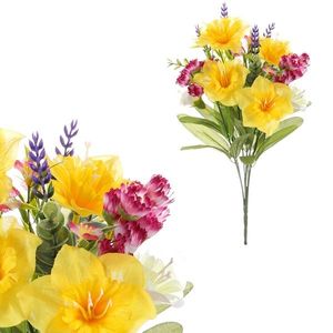 Mix umělých jarních květin, 25 cm obraz