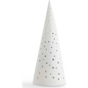 Bílý vánoční svícen z kostního porcelánu Kähler Design Nobili, výška 25, 5 cm obraz